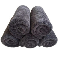 Serviette en microfibre absorbante pour lavage de voiture, double couche, à anneaux torsadés, grande taille, simple face, double face, sans couture