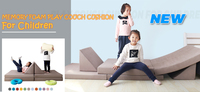 Canapé modulable pour enfants, personnalisé, mignon, dessin animé, paresseux, avec dossier rabattable, fauteuil avec fonction de rabattement pour le salon des enfants