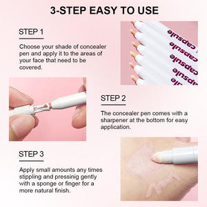 <span class=keywords><strong>Corrector</strong></span> <span class=keywords><strong>de</strong></span> Color Facial <span class=keywords><strong>con</strong></span> Pincel, Lápiz <span class=keywords><strong>Corrector</strong></span>, Iluminador <span class=keywords><strong>de</strong></span> Doble Cabeza, Alta Cobertura, <span class=keywords><strong>Corrector</strong></span> <span class=keywords><strong>de</strong></span> <span class=keywords><strong>Ojeras</strong></span>, Barra Contorneadora, Maquillaje - Product Image 3