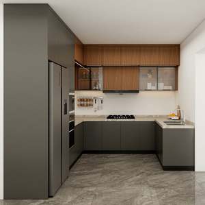 Gabinetes de Cocina Modernos y Sencillos Personalizados, Estilo Moderno, Estándar E1, Tablero de Partículas, Acabado en Melamina y Laca - Product Image 2