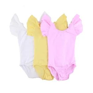 Flutter Mouwen Kinderen Dans Ballet Baby Kleding Baby Meisjes Peuter Effen Gymnastiek Turnpakje