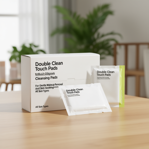Double Clean Touch Pads Lingettes nettoyantes pour un démaquillage doux et une action apaisante sur la peau, pour tous types de peau - Product Image 3