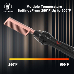 Professional Portable Mini <b>Heated</b> <b>Comb</b> Ceramic High Heating 500 Degree Electric Hot <b>Comb</b> LCD High Heat for Household Use - Product Image 3