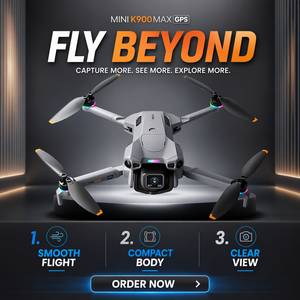 Dron K900 <span class=keywords><strong>Max</strong></span> GPS 4K para Principiantes, Cámara Dual, Gimbal de 3 Ejes, Evitación de Obstáculos por IA, Plegable, Quadcopter sin Escobillas, Fotografía Aérea - Product Image 2