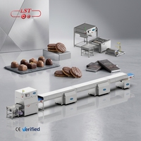 Machine industrielle d'enrobage au chocolat pour noix, machine automatique d'enrobage au chocolat pour usine de confiserie d'arachides et d'amandes