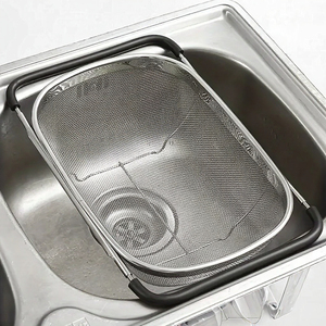 Adjustable Flexible Stainless Steel Multifunctional Water Filter Sink Basket <b>Colanders</b> & <b>Strainers</b> with Plastic Handle - Product Image 2