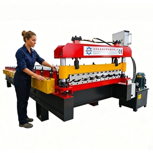 Máquina Formadora de Láminas para Techos con Certificación CE, Control PLC y Corte Hidráulico para Paneles de Techo, Precio de Fábrica de Motor y Bomba - Product Image 1