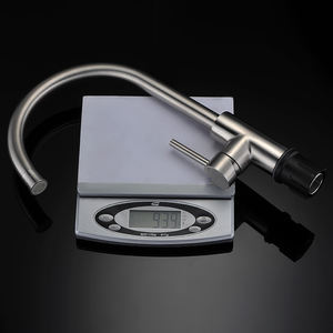 Robinet de <span class=keywords><strong>cuisine</strong></span> classique en acier inoxydable 304, à levier unique, monté sur le pont, finition nickel brossé, robinet de lavabo - Product Image 2