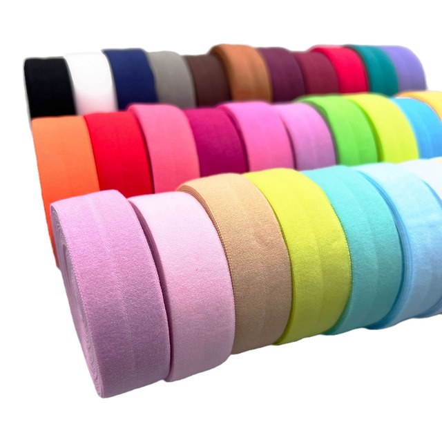 Factory Wholesale Striped Colored Soft 2cm Edging Banding Piping Tape Elastic Bias Tape Skin-Friendly for Underwear Hairbands