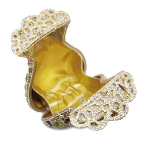 <span class=keywords><strong>Pochette</strong></span> en <span class=keywords><strong>strass</strong></span> scintillante pour la soirée, sac à main décontracté et élégant en métal pour mariages, galas et défilés de mode - Product Image 6