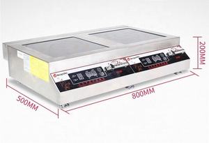 Table <span class=keywords><strong>de</strong></span> <span class=keywords><strong>cuisson</strong></span> à induction double à 2 brûleurs pour cuisine <span class=keywords><strong>de</strong></span> restaurant commerciale, 3500W 3.5KW, cuisinière électrique - Product Image 4
