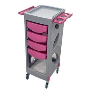 Carrito de peluquería profesional para estilistas, carrito de herramientas de alta gama para teñido en caliente, carrito de herramientas especial para salón de belleza, carrito con gabinete. - Product Image 5