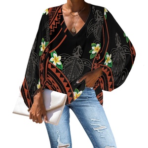 Camicette polinesiane da donna <span class=keywords><strong>e</strong></span> camicette da donna taglie forti di design hawaiane a motivi floreali a maniche lunghe camicette da donna <span class=keywords><strong>eleganti</strong></span> - Product Image 5