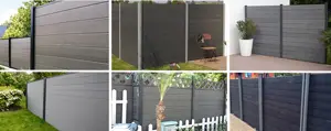 Mesajları çit kafes kapıları açık WPC çit paneli ile bahçe çit