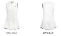Vestido de Golf para Mujer de Alta Calidad, Ecológico, de Algodón Tejido, con Estampado Digital, sin Mangas, Cuello Polo, Tallas Grandes, con Logotipo Personalizado