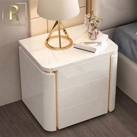 Table de chevet intelligente en bois moderne meubles de chambre à coucher table de nuit couleur blanche chambre lampe de bureau de chevet table