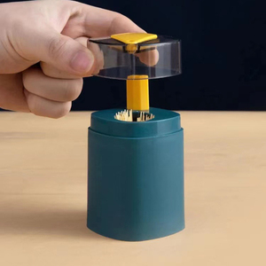 Distributeur automatique de cure-dents rond en plastique pour la cuisine ou la restauration - Product Image 6