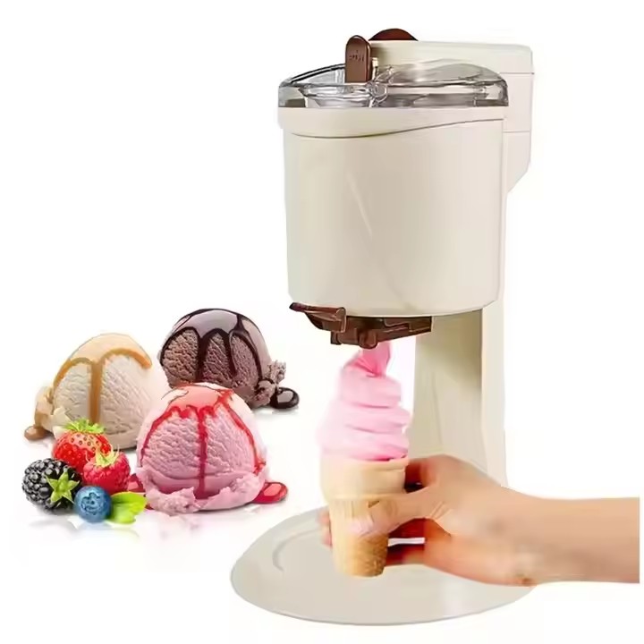 Household Soft Ice Cream Maker, Which Can Be Used to Make Fresh Ice Cream with Milk and Fruit.