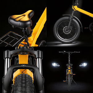 Vélo électrique pliable Zumibike à 7 vitesses, pneus larges, pour adultes, vélo de ville, 20 pouces, vélo <span class=keywords><strong>cargo</strong></span>, freins à disque hydrauliques, batterie au lithium - Product Image 5