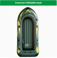 Bateau pneumatique en caoutchouc épaissi résistant à l'usure, bateau de pêche gonflable pour 2/3/4/5/6 personnes