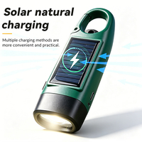 Lampe torche LED solaire à manivelle rechargeable, dynamo auto-alimentée pour la survie en plein air, la randonnée, le camping, la lumière d'urgence