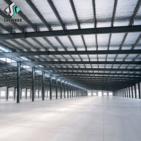 Kit de construction de bâtiment d'entrepôt en structure métallique modulaire Q355B sur mesure, haute qualité, conception compacte, Canada