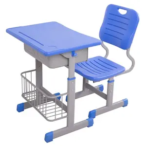 Customizable children's school furniture desk and chair adjustable student tables and chairs single