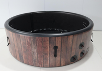 Piscine gonflable Drop-Stitch pour 6 personnes, spa extérieur pour enfants, couverture thermique économe en énergie, 180 jets à bulles, chauffage rapide, portable