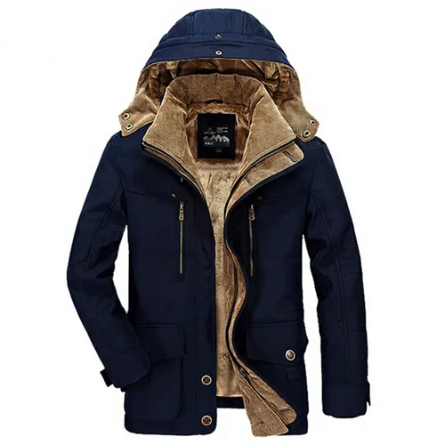 Новая зимняя куртка для минус 40 градусов, мужское утепленное пальто, теплые куртки с хлопковой подкладкой, Мужская ветровка с капюшоном, парка