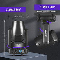 Projecteurs DJ à tête mobile 300W avec prisme à 48 facettes, éclairage de scène DMX512, faisceau LED activé par le son pour mariage