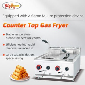 <span class=keywords><strong>Friteuse</strong></span> commerciale à <span class=keywords><strong>gaz</strong></span> à deux réservoirs et deux paniers, comptoir, GF-585 - Product Image 2