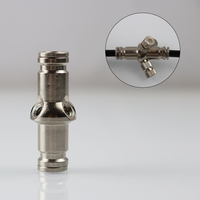 Raccord rapide en laiton haute pression 6,35 mm à trois trous, connecteur droit pour buse de brumisation, idéal pour système de refroidissement de jardin
