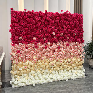 Muro de Flores Artificiales con Degradado Único y Encantador para Área de Fotos de Boda, Decoración de Fondo para Ceremonia de Matrimonio en China - Product Image 1