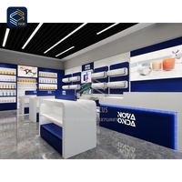 Étagère de recharge contemporaine, présentoir haut de gamme pour téléphones portables, vitrine en verre pour accessoires de téléphonie mobile