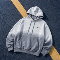 Sweat à capuche dégradé personnalisé avec logo pour homme, en coton épais et surdimensionné, style vintage streetwear, fabricant OEM/ODM