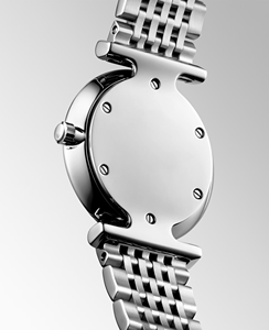 Ladies Slim Round Quartz Watch Stainless Steel Multi Link Bracelet Sunburst Dial Diamond Markers Scratch Resistant Longinesing - Product Image 6