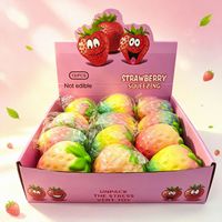 317 Squishy Fraise Réaliste, Jouet à Presser à Remontée Lente, Jouet Anti-Stress Fidget