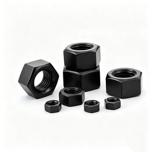 Tuercas Hexagonales Industriales de Alta Precisión, Fijaciones de Acero al Carbono Negro para Uso en Muebles - Product Image 1