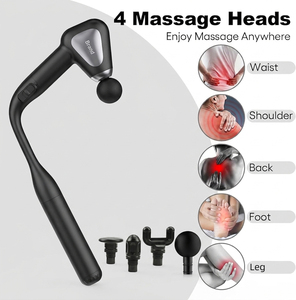 Pistola <span class=keywords><strong>de</strong></span> <span class=keywords><strong>Masaje</strong></span> Muscular 2 en 1 Desmontable OEM/ODM, Inalámbrica, <span class=keywords><strong>de</strong></span> Percusión Profunda para Recuperación en Gimnasio, Venta al por Mayor con 4 Cabezales - Product Image 2