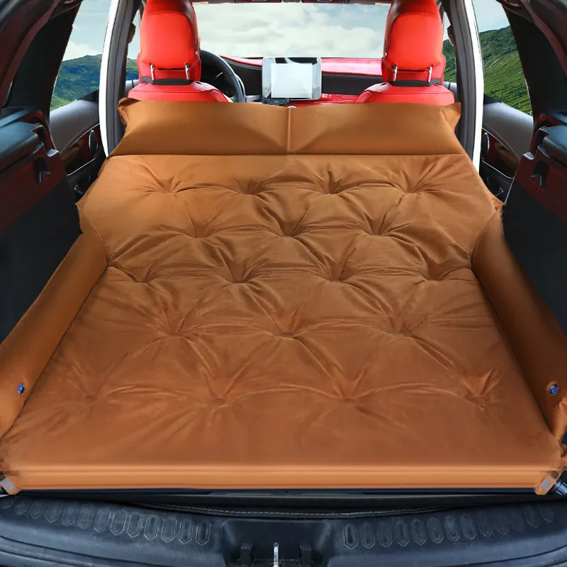 Double Side Flocking Universal SUV Car Mattress Air Bed Inflatable Car Back Seat Air Mattress