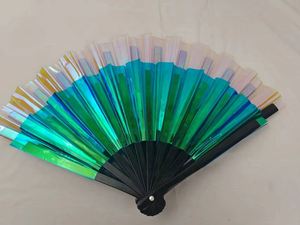 พัดมือพับได้ PVC กันน้ำ สีสันสดใส สำหรับงานปาร์ตี้และของขวัญวันเกิด ขายส่ง - Product Image 4