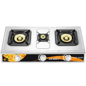 High quality SKD CKD gas stove components hot selling flame stability gas cooker 3 burner kitchen gas stove stainless steel