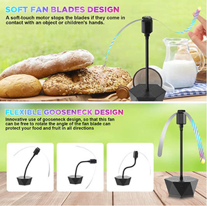 Matamoscas Flexible y Colgable con Ventilador, Listo <span class=keywords><strong>para</strong></span> Enviar, con USB/Batería/Recargable y Aspas Suaves <span class=keywords><strong>para</strong></span> Cocina/Camping/Uso Doméstico - Product Image 6