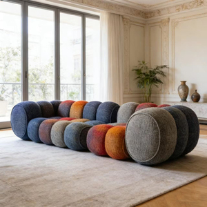 Customizable Luxury Circular Modular Handcrafted Multicolor Fabric for Modern Living Spaces - Product Image 3