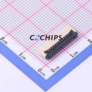 FPC-1.0FX-12PWBH20 FFC/FPC Connector SMD,P=1mm Connector Flip Cover Type Bottom Contact 12P 1mm - Product Image 1