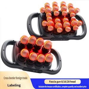 Masseur fascial sans fil rechargeable à têtes multiples pour le corps entier, vitesse réglable avec fonction musicale pour la relaxation musculaire - Product Image 3