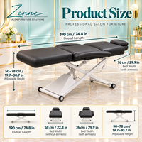 Fauteuil de beauté électrique, lit facial, dossier et repose-pieds réglables, télécommande filaire pour salon de beauté, spa, massage, soins de la peau