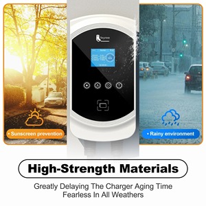 feyree 9.6kW Wallbox EV Charger NACS Connector Three Phase Adjustable Current Timer 2.8 Inch Screen Home Charging Station - Product Image 3