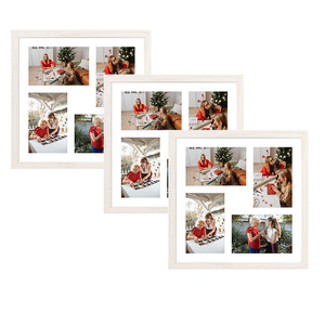 Оптовая продажа, деревянная фоторамка с 4 отверстиями под заказ, фоторамка для домашнего декора - Product Image 3