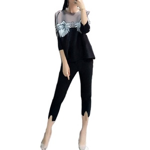 Confortable Avec Certificat CE Pas de Boulochage Pas de Déformation À Manches Longues 2 Pièces Un Pantalon Ensemble Femmes Vêtements - Product Image 1